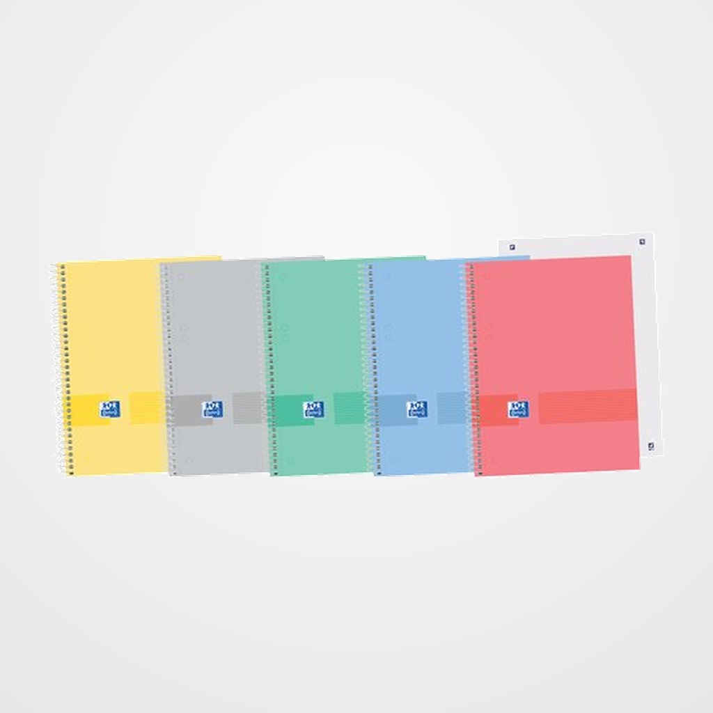 BLOC OXFORD SCHOOL EU.BOOK OXFORD&YOU micro.tapa EXTRA A5+ 80h LISO 90g SURTIDO (5 col.)