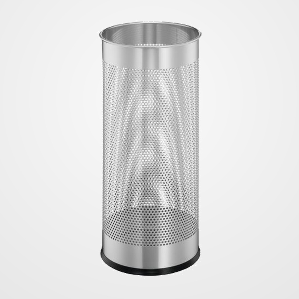 PARAGUERO DURABLE EN ACERO CON REJILLA CAPACIDAD 28.5L PLATEADO