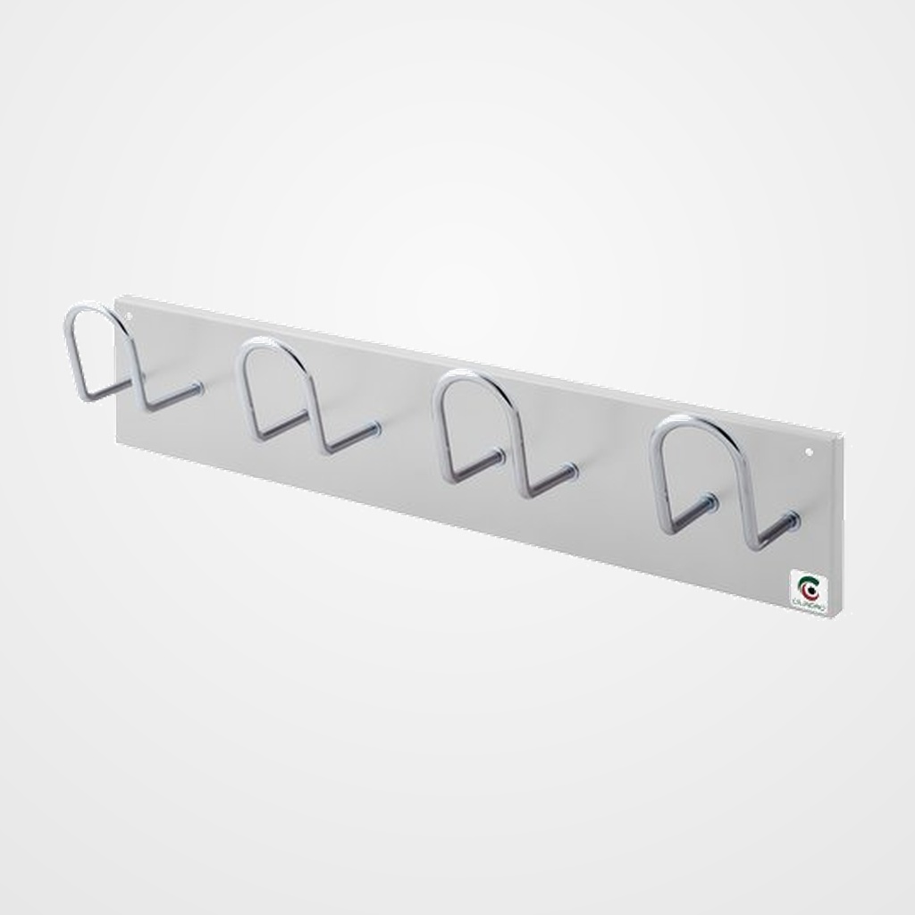 [16201423] PERCHERO PARED CILINDRO H-14 4 COLGADORES 9006