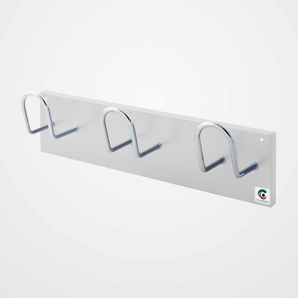 PERCHERO PARED CLINDRO H-13 3 COLGADORES 9006