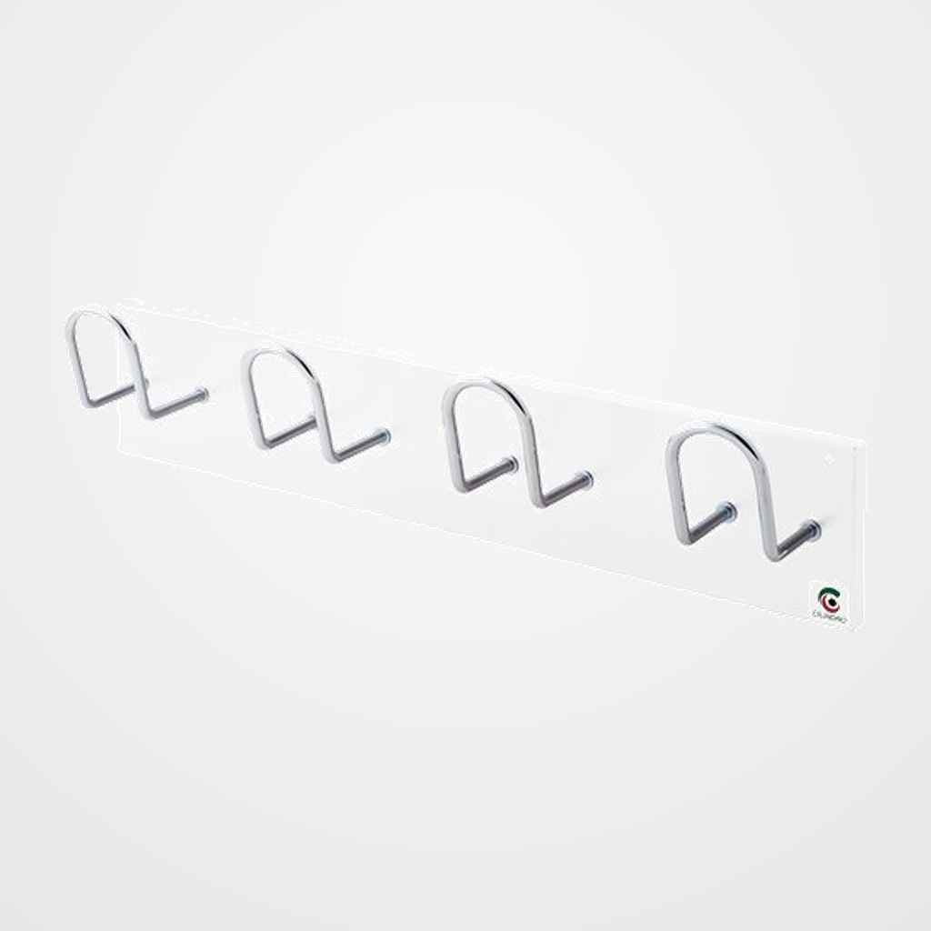 PERCHERO PARED CLINDRO H-14 4 COLGADORES BLANCO