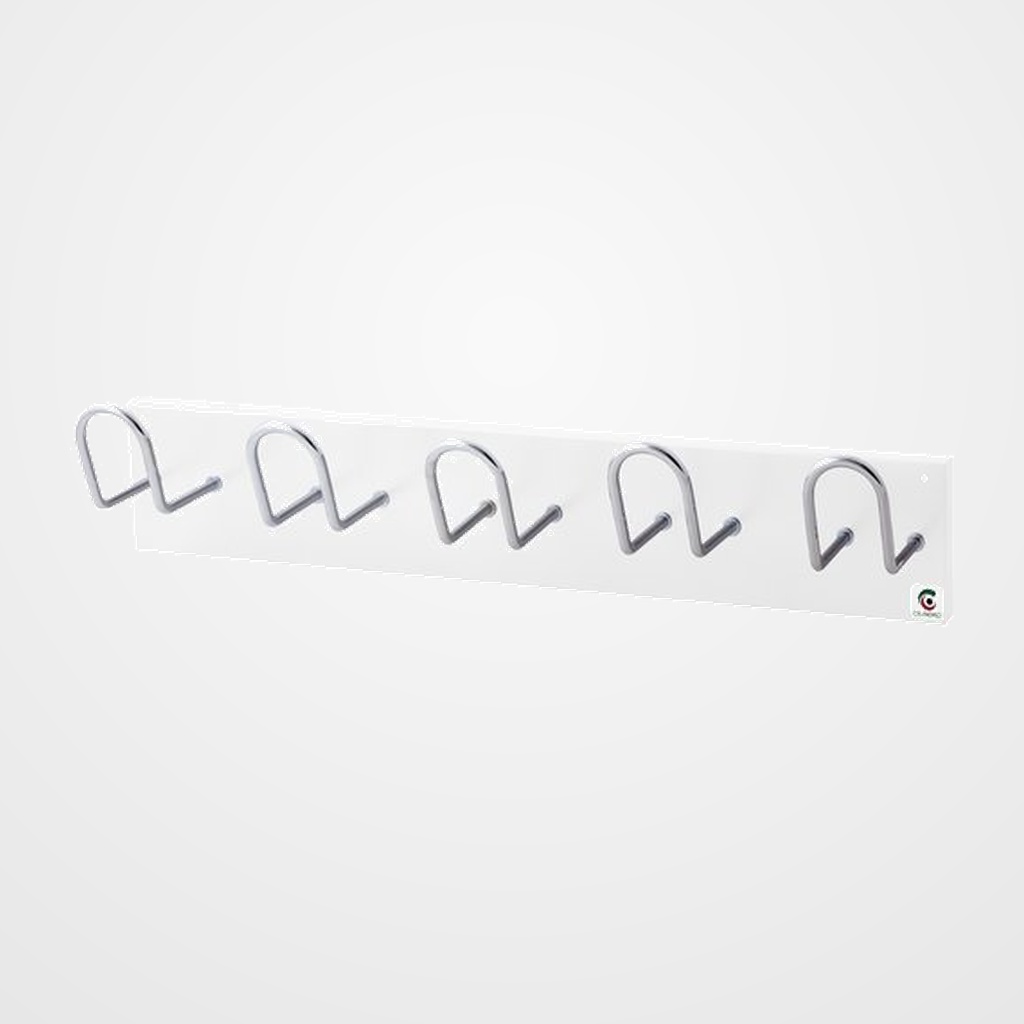 PERCHERO PARED CLINDRO H-15 5 COLGADORES BLANCO