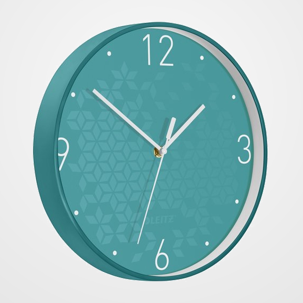 RELOJ PARED LEITZ WOW ANALOGICO 29 CM Ø TURQUESA