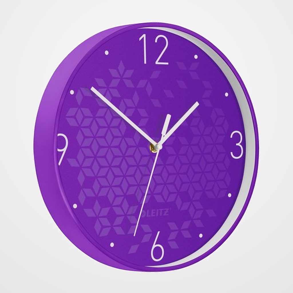 [15701024] RELOJ PARED LEITZ WOW ANALOGICO 29 CM Ø VIOLETA