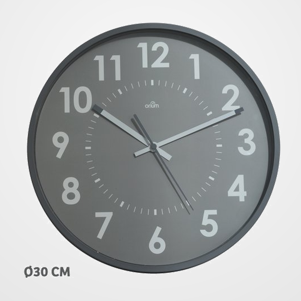 RELOJ PARED ORIUM BY CEP ANALOGICO 11245 30 CM Ø GRIS