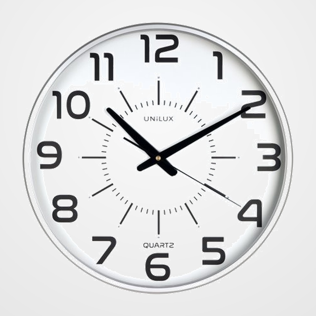 RELOJ PARED UNILUX MAXI POP ANALOGICO 37,5 CM Ø GRIS METALIZADO