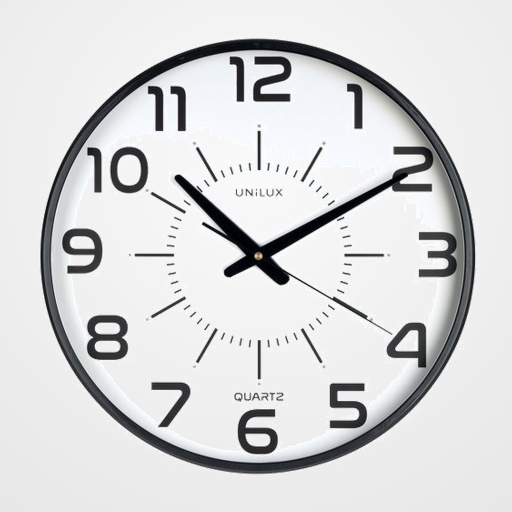 RELOJ PARED UNILUX MAXI POP ANALOGICO 37,5 cm Ø NEGRO