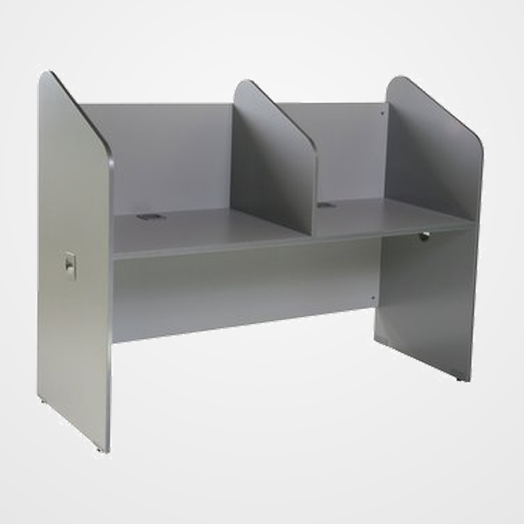 CALLCENTER ROCADA DOBLE 166x132x65 ESTRUCTURA ALUMINIO TABLEROS GRIS