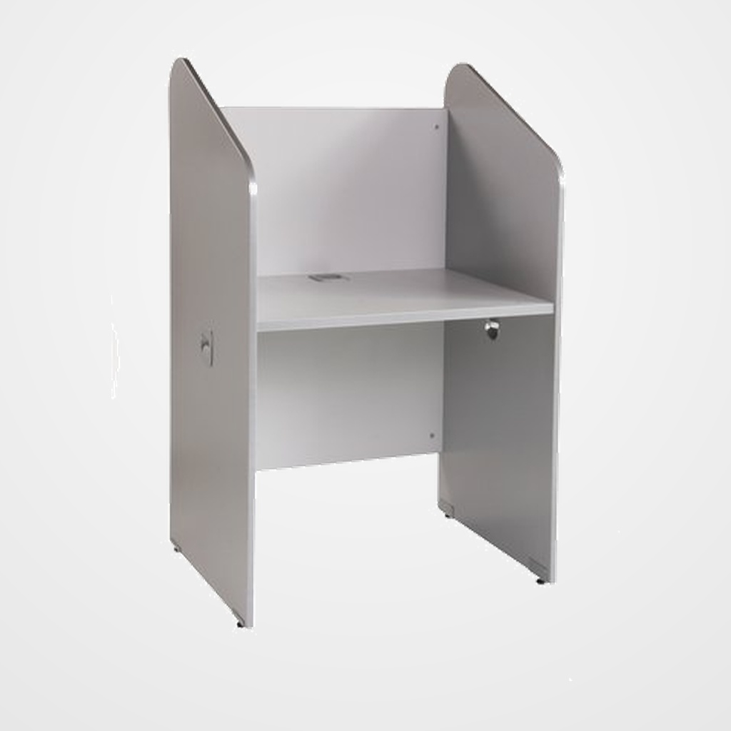 CALLCENTER ROCADA INDIVIDUAL 84x132x65 ESTRUCTURA ALUMINIO TABLEROS GRIS
