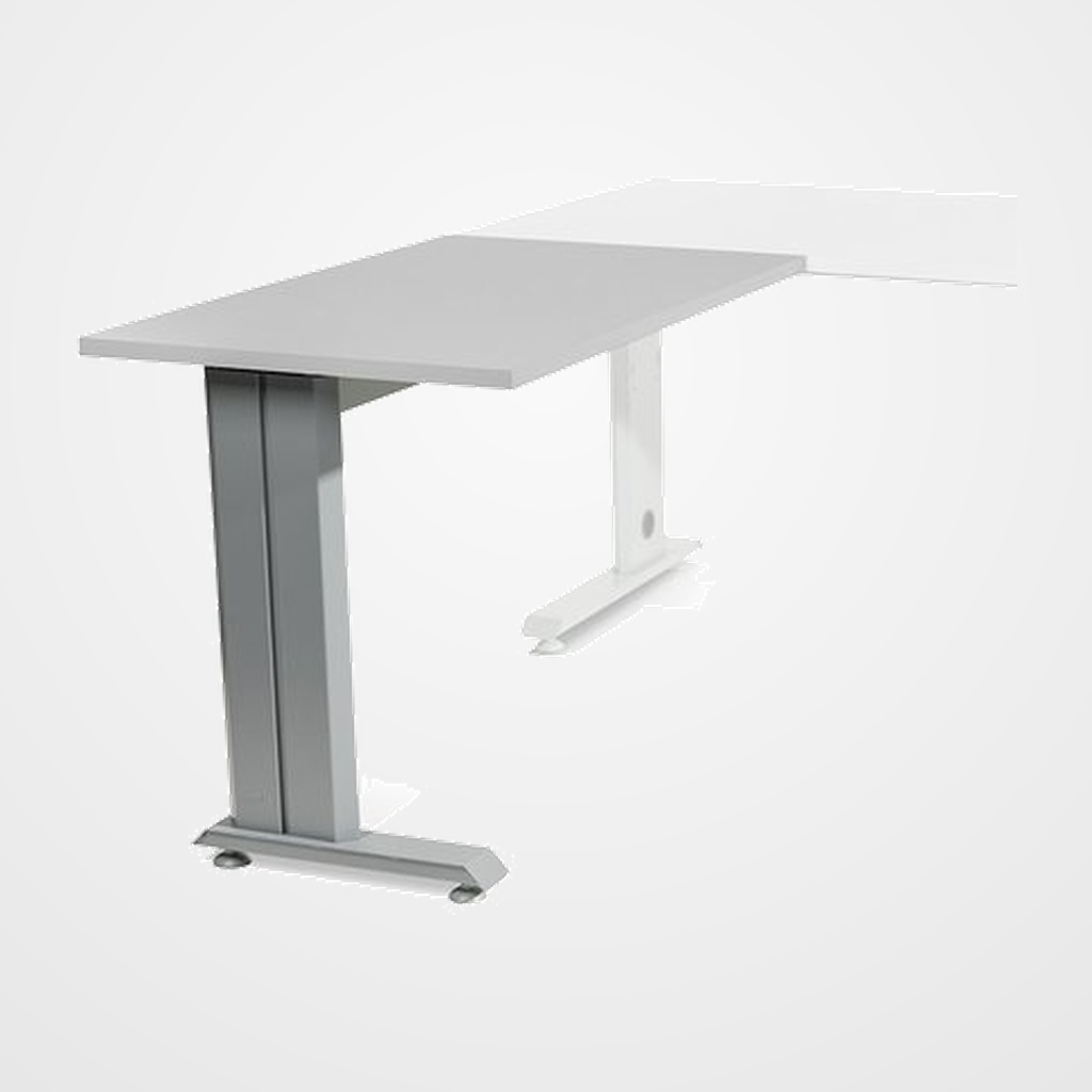 MESA ROCADA METAL ALA 100x60 ESTRUCTURA ALUMINIO TABLERO GRIS
