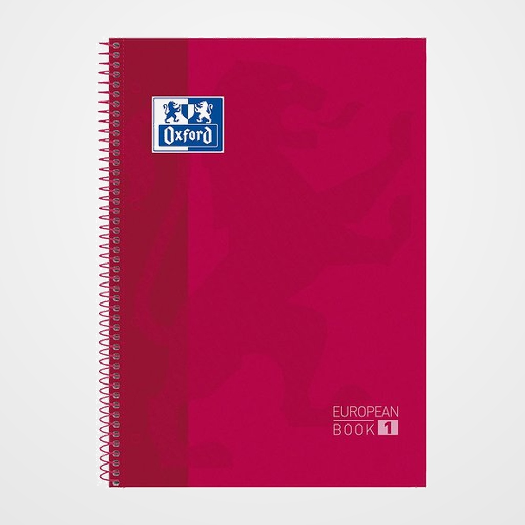 BLOC OXFORD SCHOOL EU.BOOK 1 micro.tapa EXTRA A4+  80h HORIZONTAL 90g ROJO