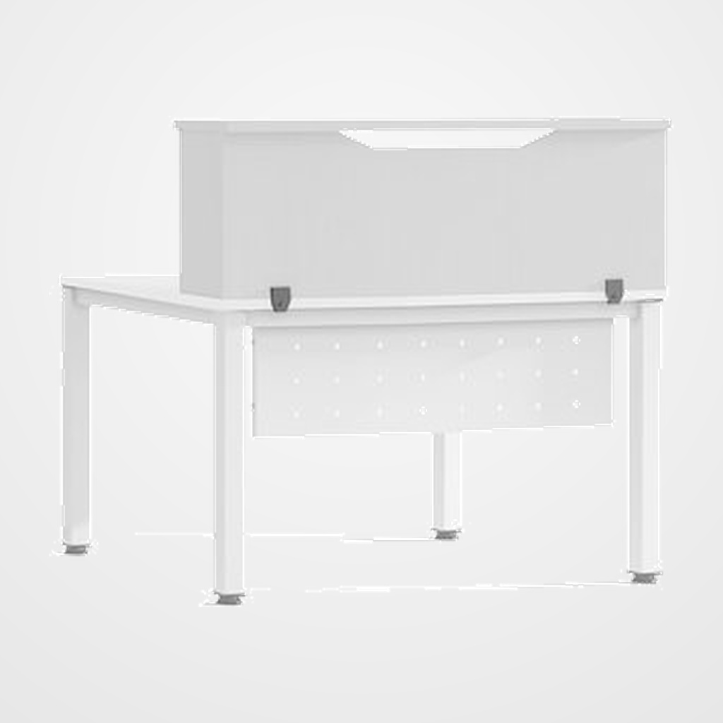 RECEPCION ROCADA MODULO SUPERIOR 100x30x40 ESTRUCTURA BLANCO TABLEROS BLANCO