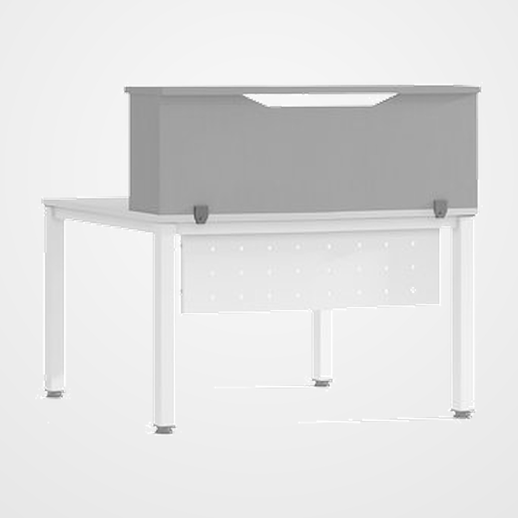 RECEPCION ROCADA MODULO SUPERIOR 120x30x40 ESTRUCTURA GRIS TABLEROS GRIS