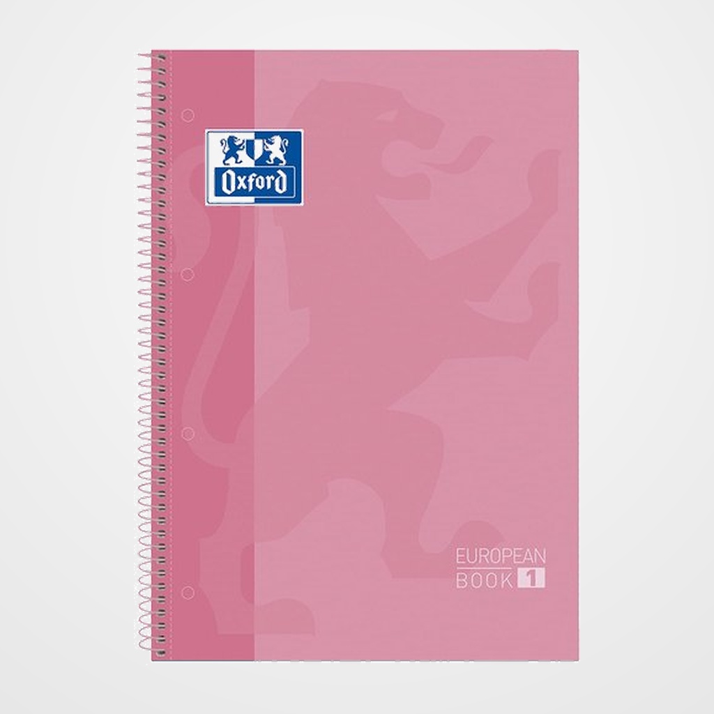 BLOC OXFORD SCHOOL EU.BOOK 1 micro.tapa EXTRA A4+  80h HORIZONTAL 90g ROSA CHICLE