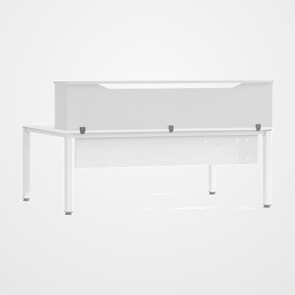 RECEPCION ROCADA MODULO SUPERIOR 180x30x40 ESTRUCTURA BLANCO TABLEROS BLANCO