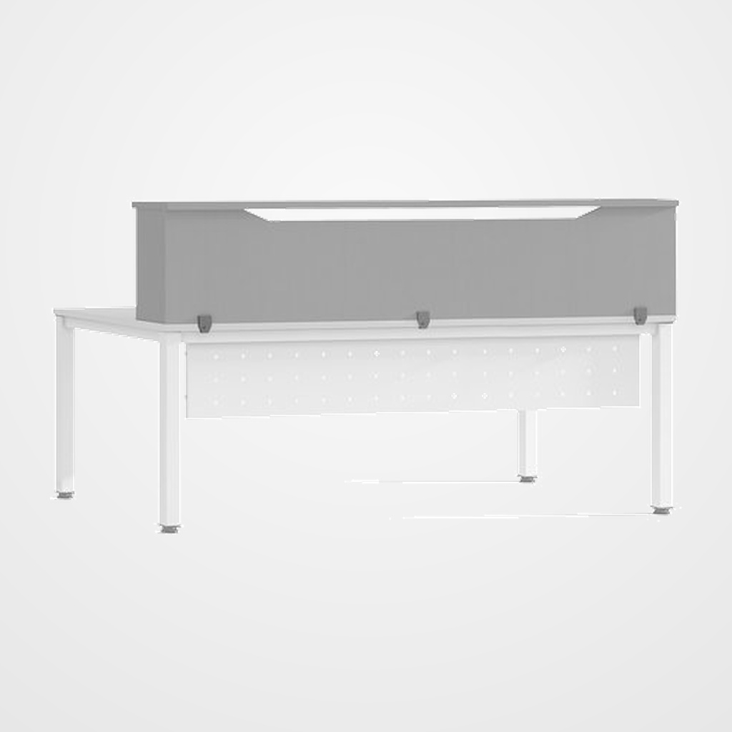 RECEPCION ROCADA MODULO SUPERIOR 180x30x40 ESTRUCTURA GRIS TABLEROS GRIS