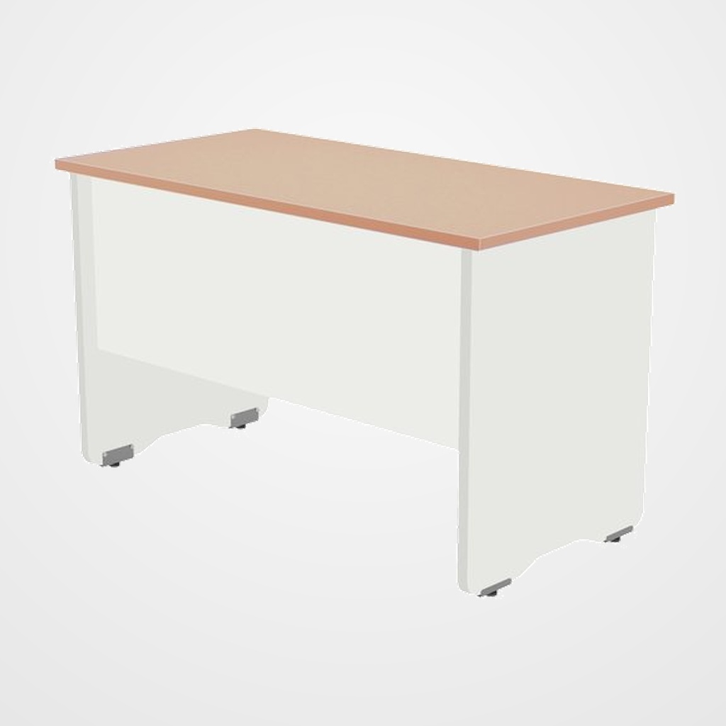 [24401322] MESA ROCADA WORK  120x60 ESTRUCTURA BLANCO TABLERO ROBLE