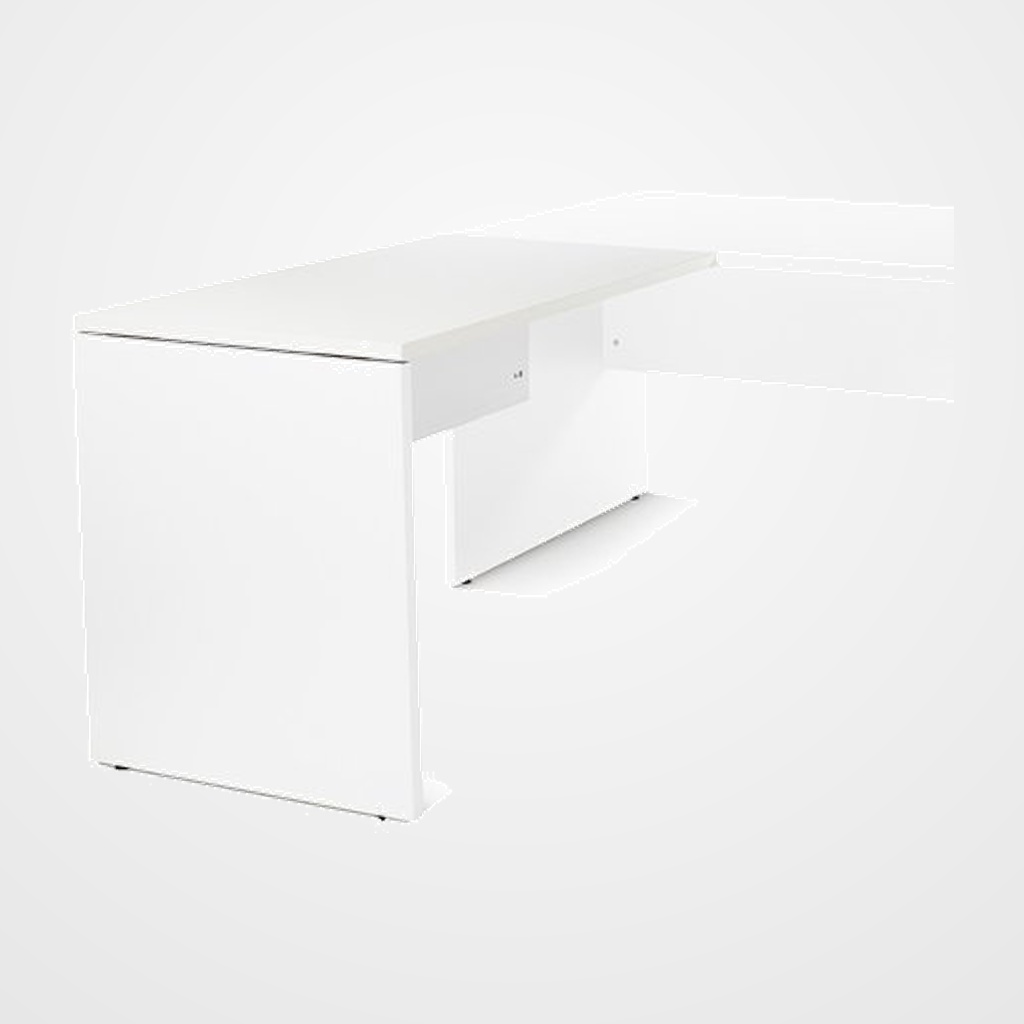 MESA ROCADA WORK ALA 100x60 ESTRUCTURA BLANCO TABLERO BLANCO