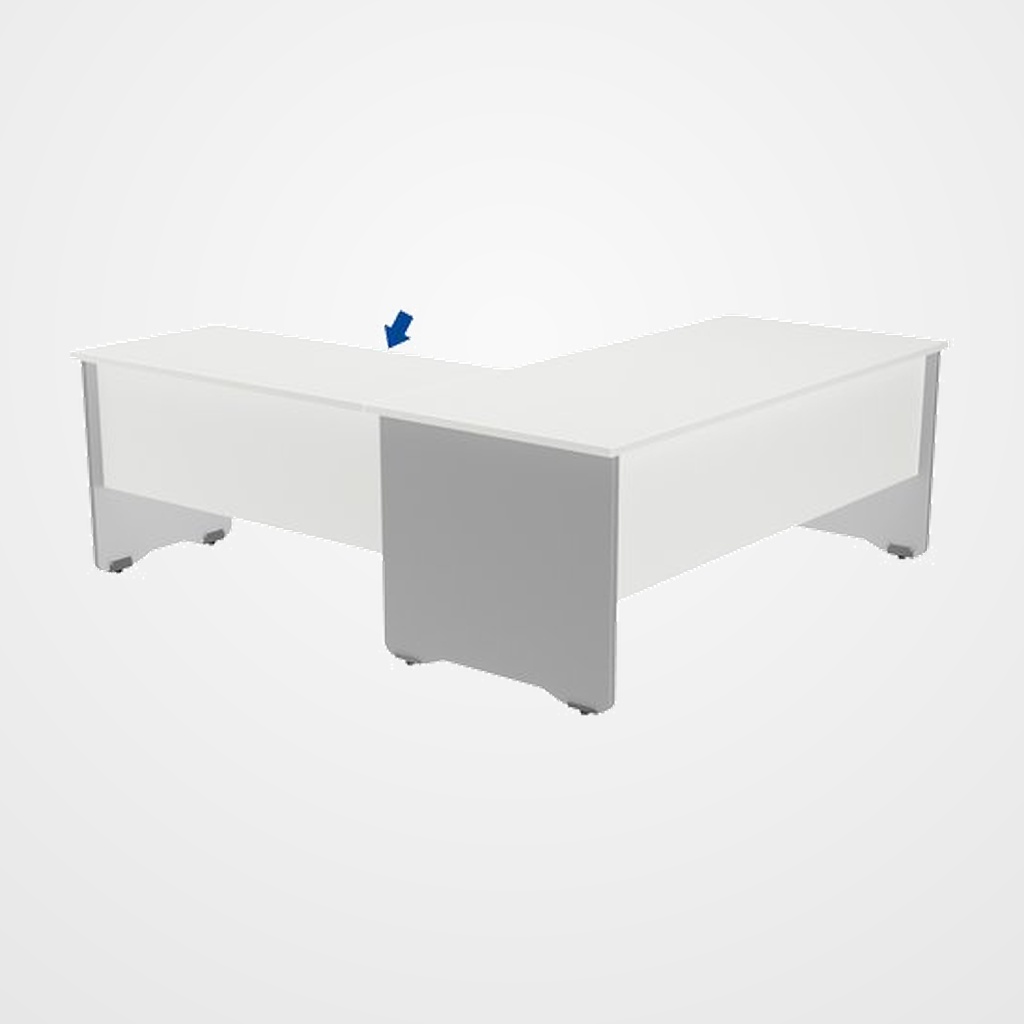 MESA ROCADA WORK ALA 100x60 ESTRUCTURA GRIS TABLERO BLANCO
