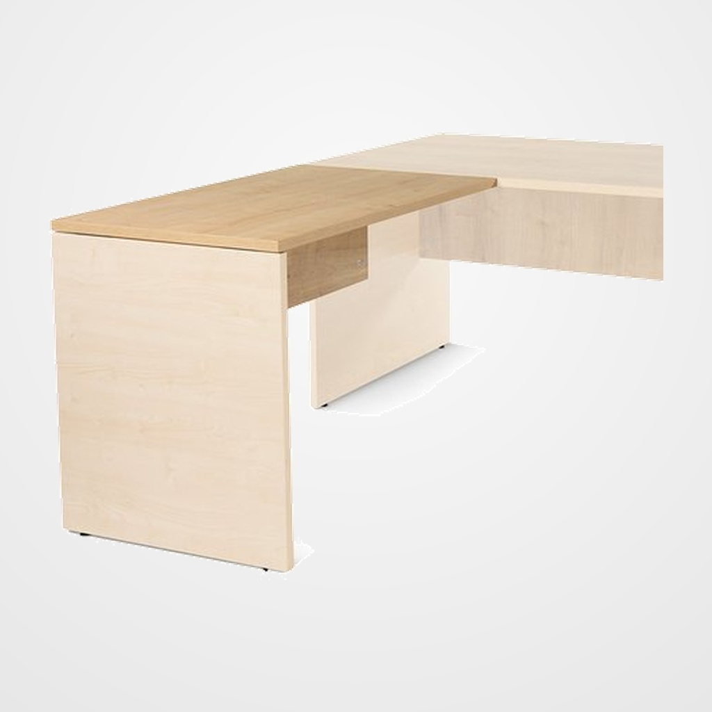 MESA ROCADA WORK ALA 100x60 ESTRUCTURA HAYA TABLERO ROBLE