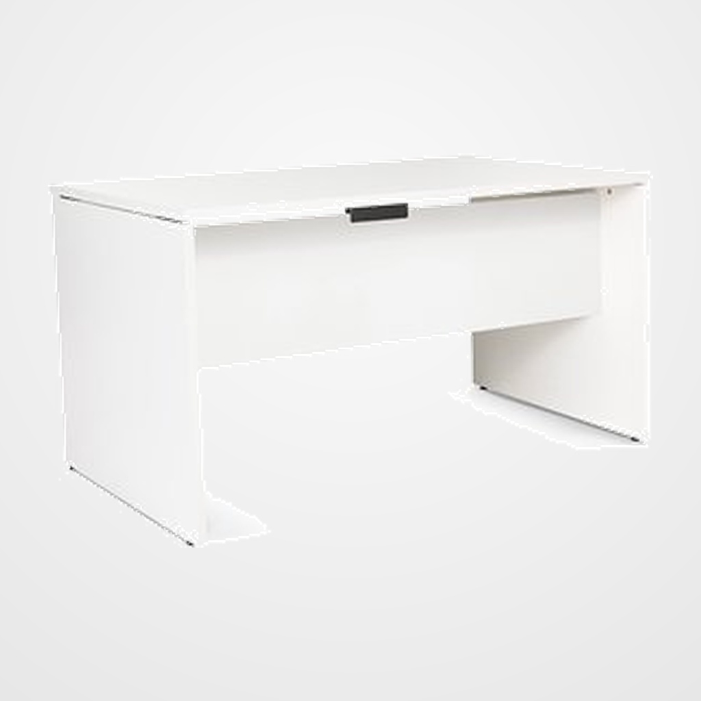 MESA ROCADA WORK 140x80 ESTRUCTURA BLANCO TABLERO BLANCO