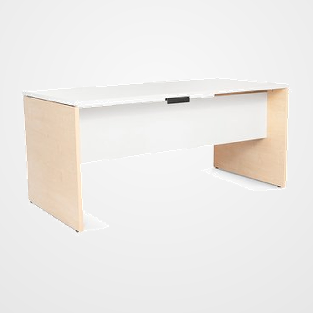 MESA ROCADA WORK 160x80 ESTRUCTURA HAYA TABLERO BLANCO