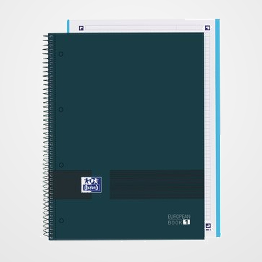 BLOC OXFORD SCHOOL EU.BOOK 1 OXFORD&YOU micro.tapa EXTRA A4+ 80h CUADRIC.5x5 90g AZUL PETROLEO