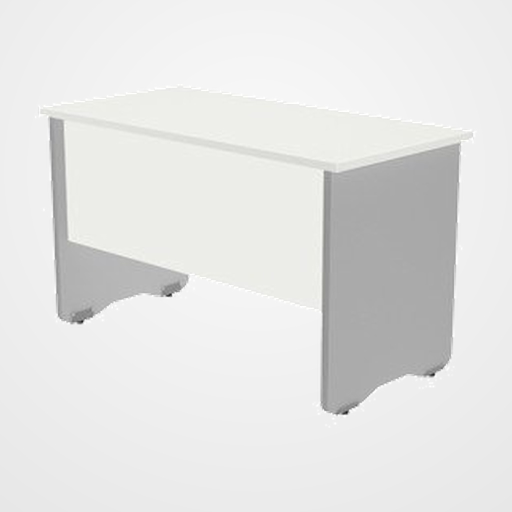 MESA ROCADA WORK 180x80 ESTRUCTURA GRIS TABLERO BLANCO