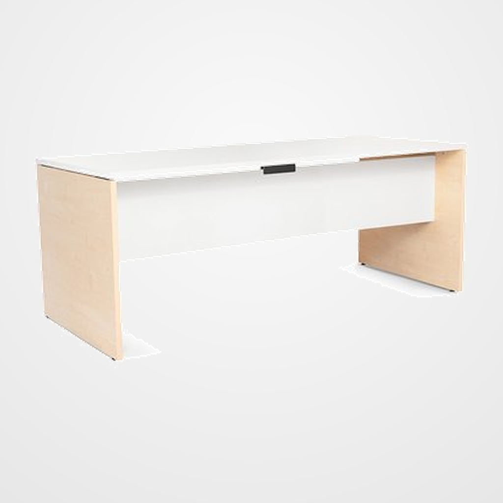 MESA ROCADA WORK 180x80 ESTRUCTURA HAYA TABLERO BLANCO