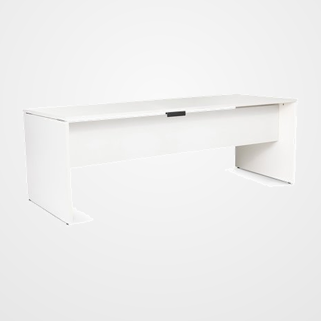 MESA ROCADA WORK 200x80 ESTRUCTURA BLANCO TABLERO BLANCO