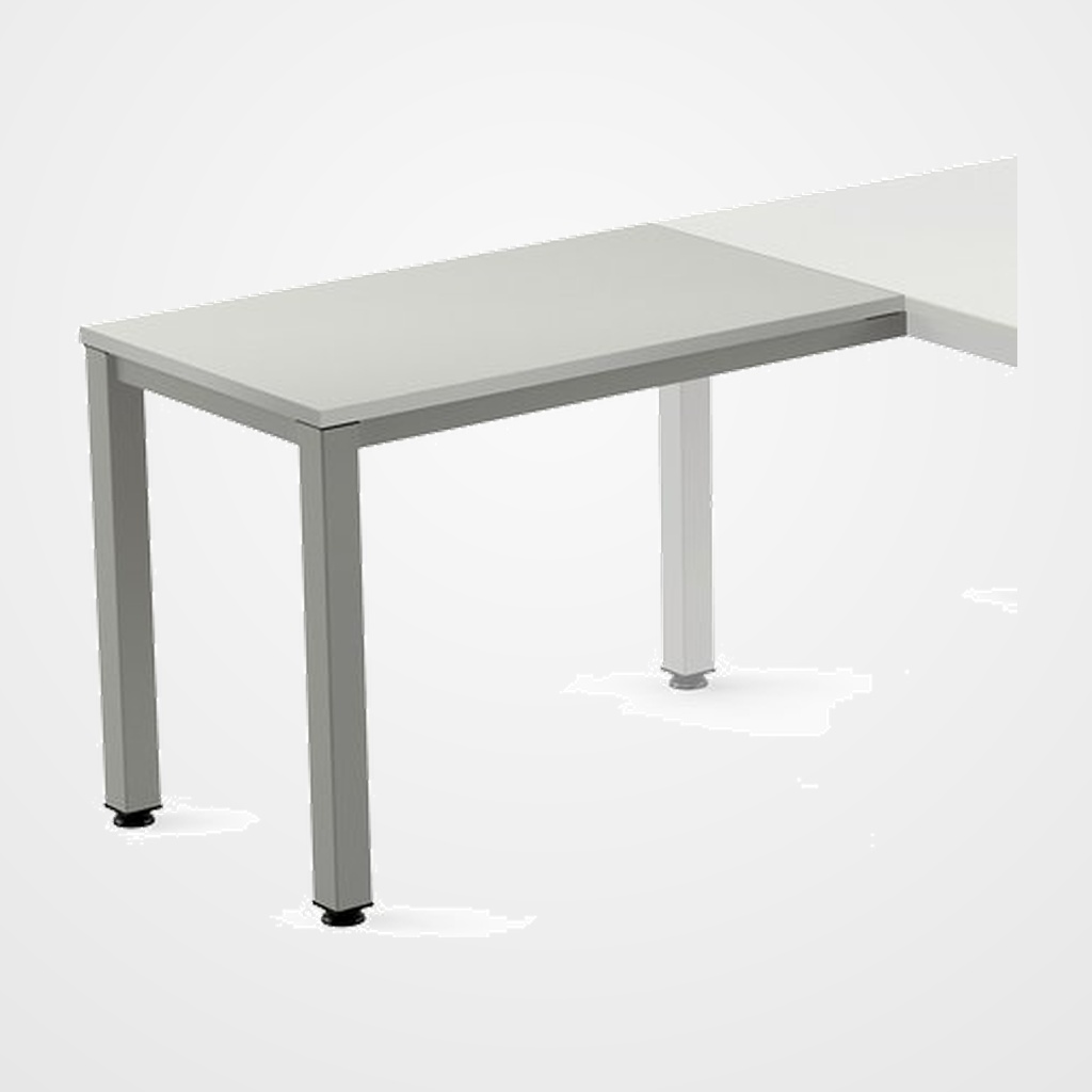 MESA ROCADA EXECUTIVE ALA 100x60 ESTRUCTURA ALUMINIO TABLERO MELAMINA GRIS