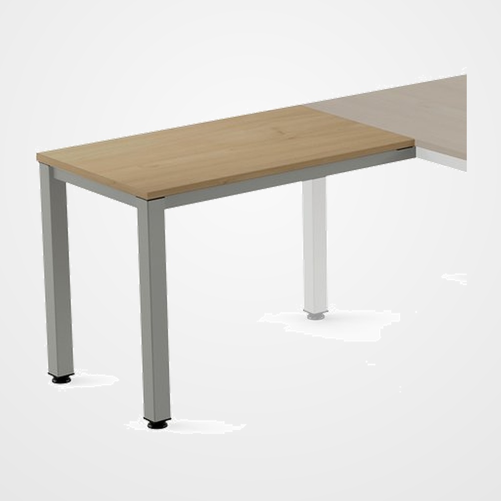 MESA ROCADA EXECUTIVE ALA 100x60 ESTRUCTURA ALUMINIO TABLERO ROBLE
