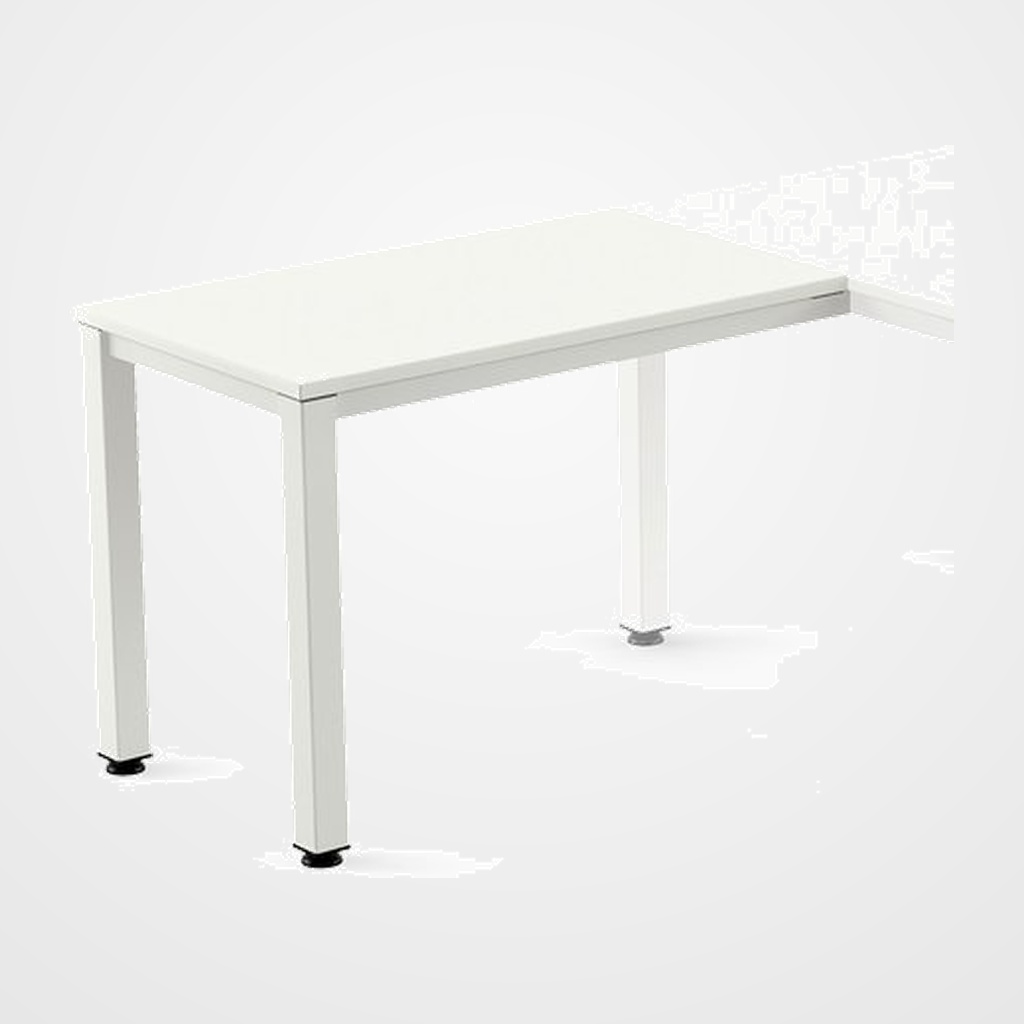 MESA ROCADA EXECUTIVE ALA 100x60 ESTRUCTURA BLANCO TABLERO MELAMINA BLANCO