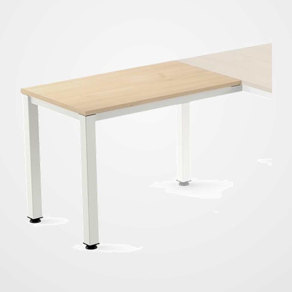 [24402521] MESA ROCADA EXECUTIVE ALA 100x60 ESTRUCTURA BLANCO TABLERO MELAMINA HAYA