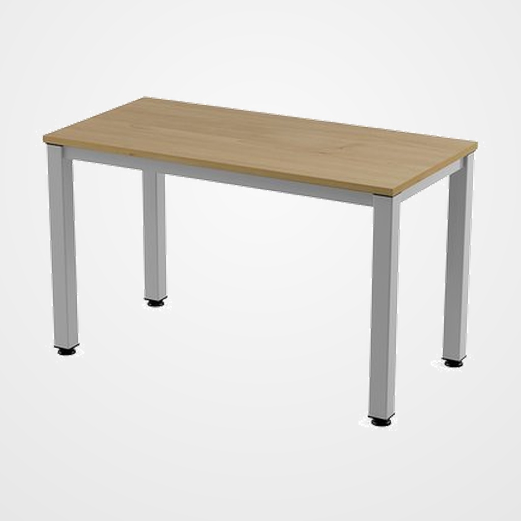 MESA ROCADA EXECUTIVE 120x60 ESTRUCTURA ALUMINIO TABLERO MELAMINA ROBLE