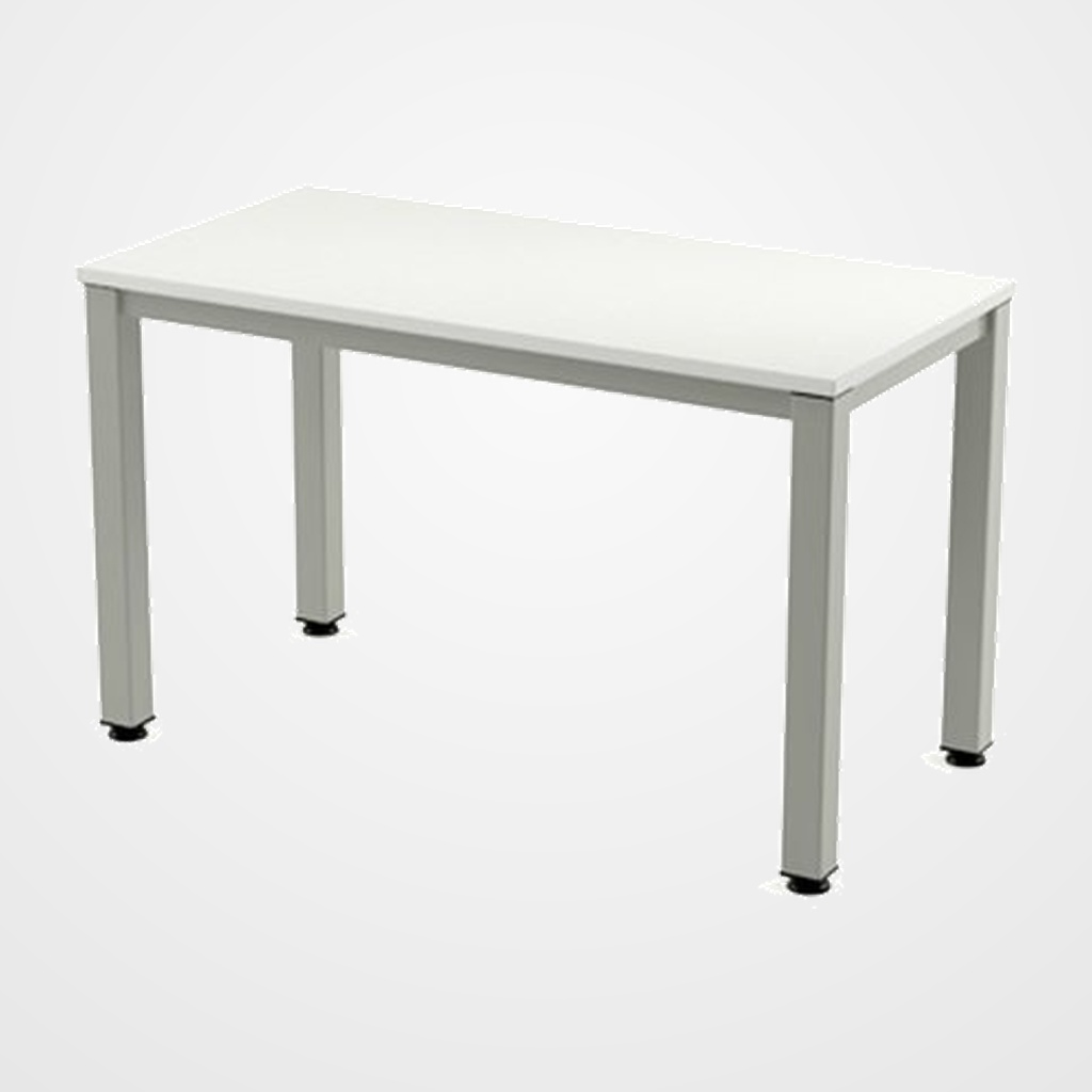 MESA ROCADA EXECUTIVE 140x80 ESTRUCTURA ALUMINIO TABLERO MELAMINA BLANCO