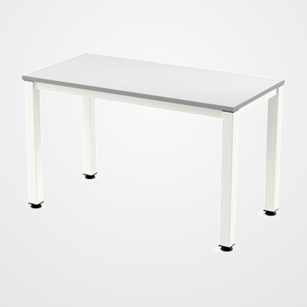 MESA ROCADA EXECUTIVE 140x80 ESTRUCTURA BLANCO TABLERO MELAMINA GRIS