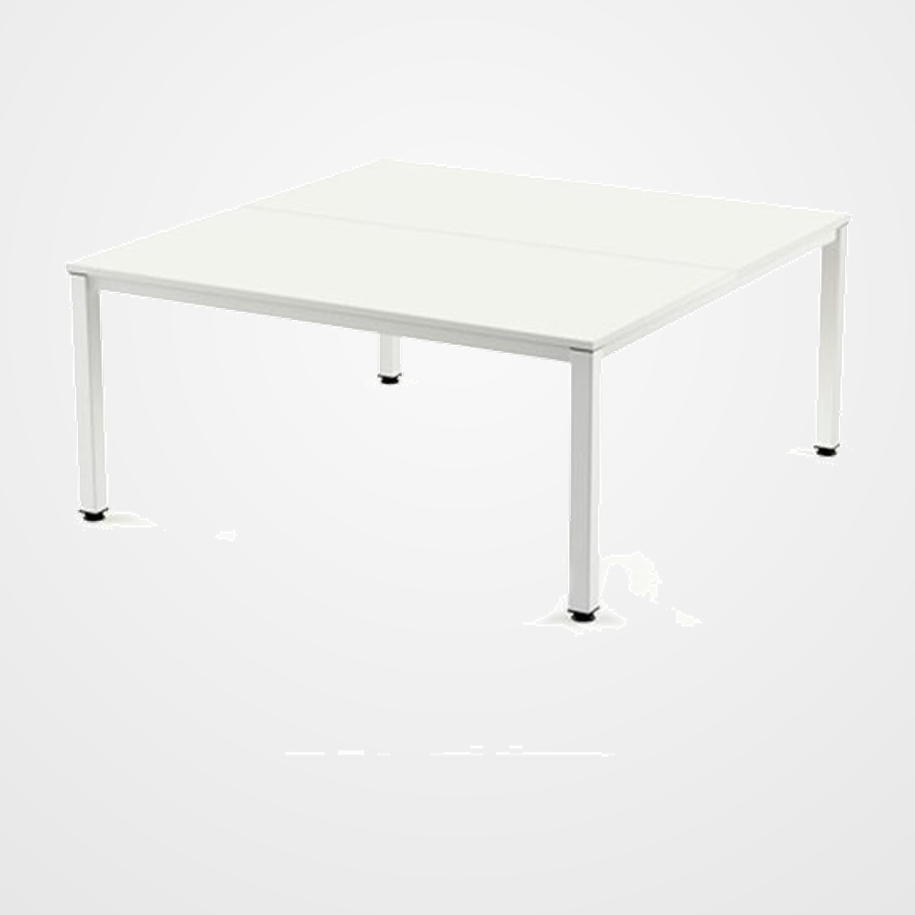 MESA ROCADA EXECUTIVE 160x163 ESTRUCTURA BLANCO TABLERO MELAMINA BLANCO