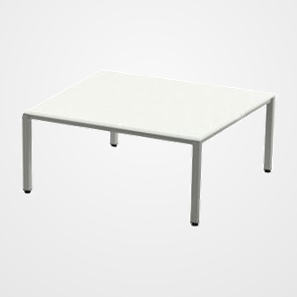 MESA ROCADA EXECUTIVE 160x80 ESTRUCTURA ALUMINIO TABLERO MELAMINA BLANCO