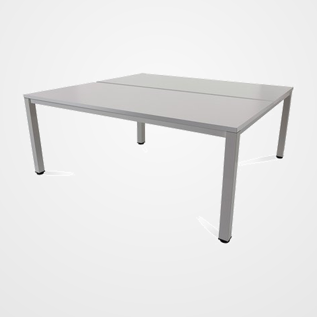 MESA ROCADA EXECUTIVE 180x163 ESTRUCTURA ALUMINIO TABLERO MELAMINA GRIS