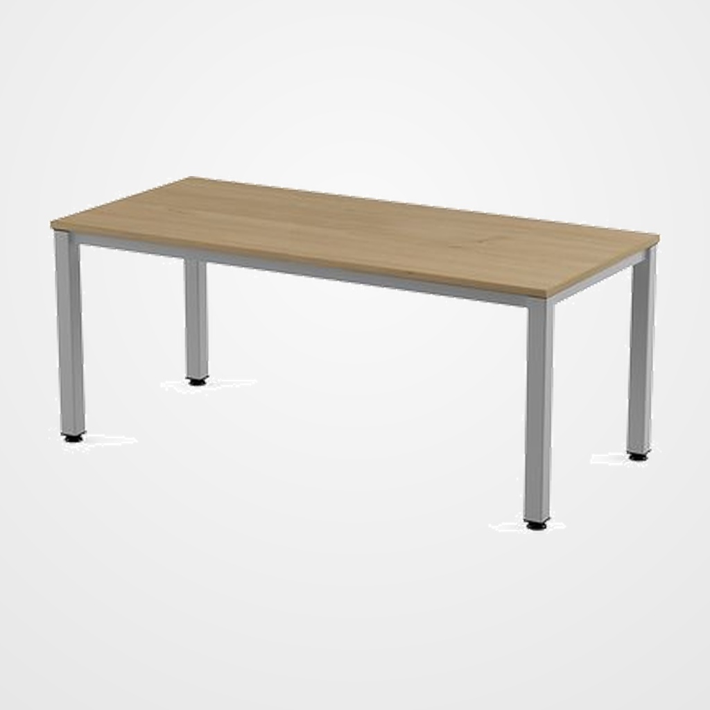 MESA ROCADA EXECUTIVE 180x80 ESTRUCTURA ALUMINIO TABLERO MELAMINA ROBLE