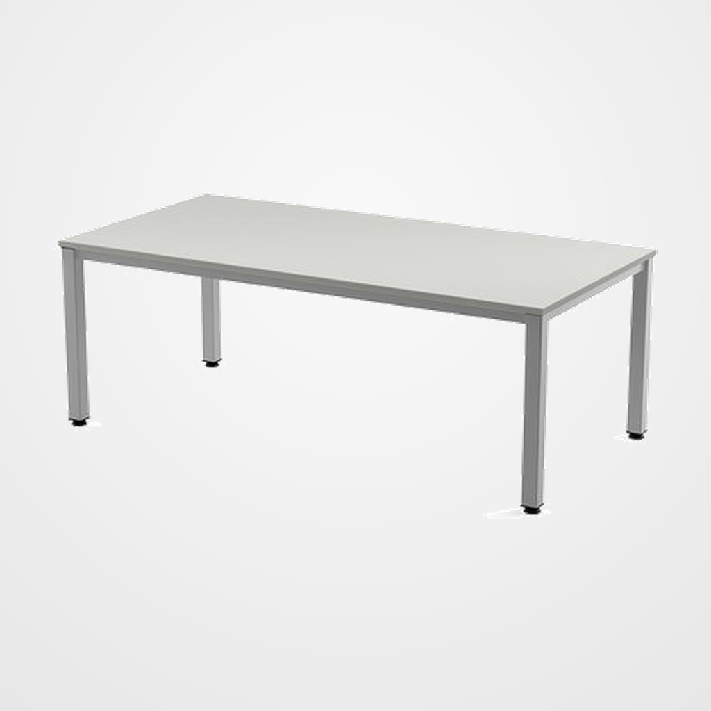 MESA ROCADA EXECUTIVE 200x100 ESTRUCTURA ALUMINIO TABLERO MELAMINA GRIS