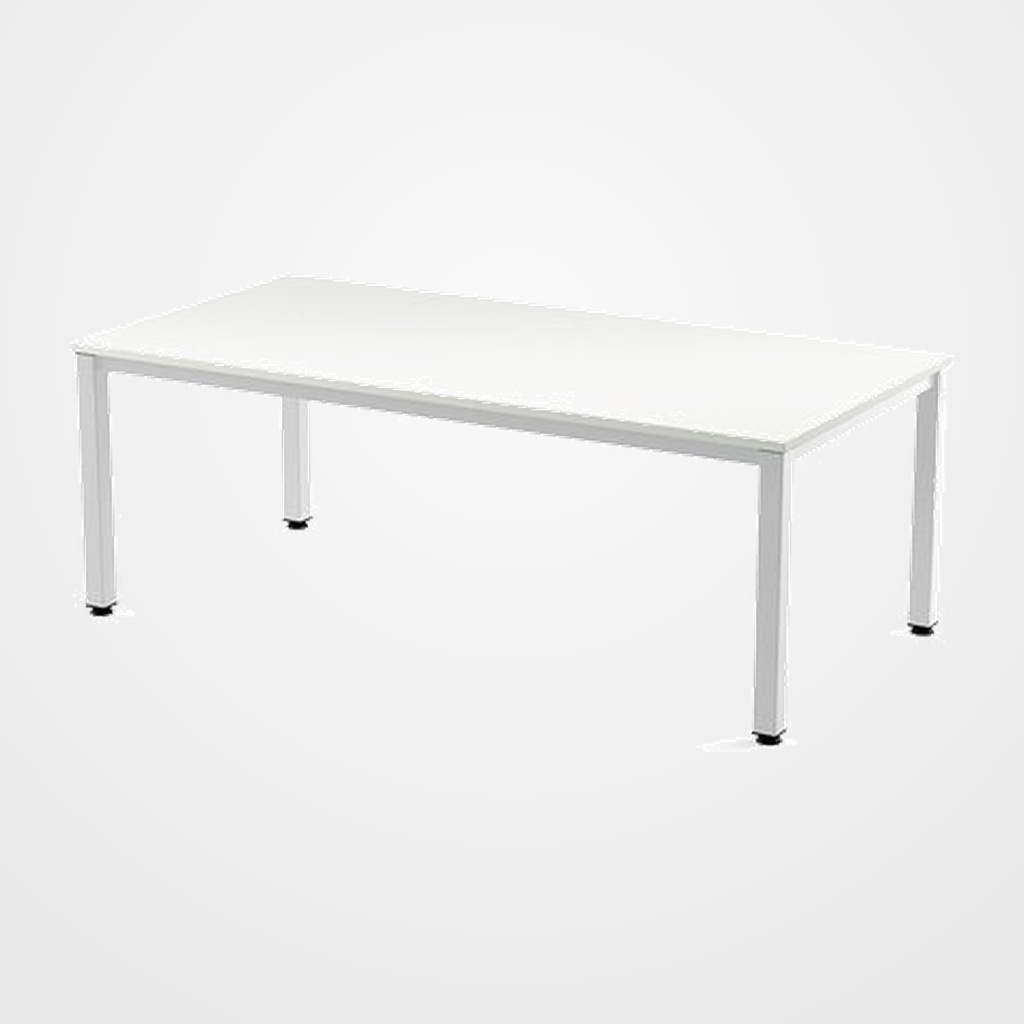 MESA ROCADA EXECUTIVE 200x100 ESTRUCTURA BLANCO TABLERO MELAMINA BLANCO