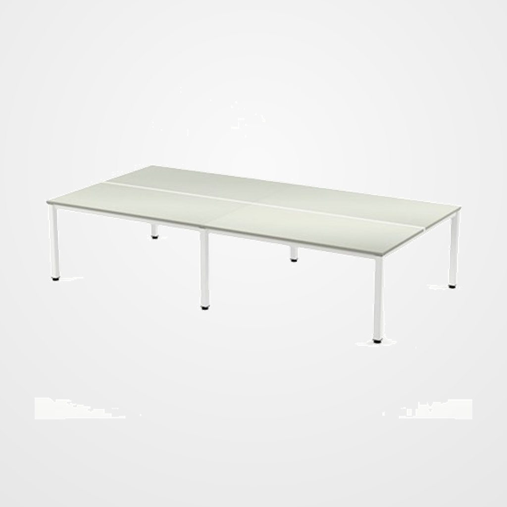 MESA ROCADA EXECUTIVE 320x163 ESTRUCTURA BLANCO TABLERO MELAMINA GRIS