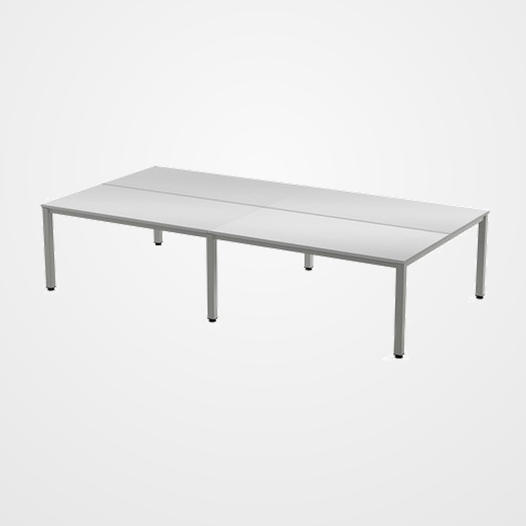 MESA ROCADA EXECUTIVE 360x163 ESTRUCTURA ALUMINIO TABLERO MELAMINA GRIS