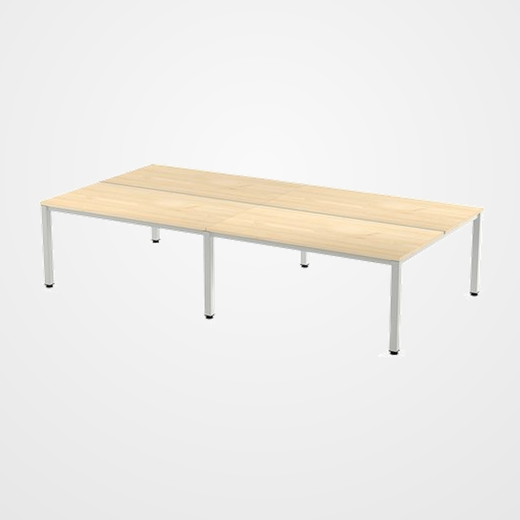 MESA ROCADA EXECUTIVE 360x163 ESTRUCTURA BLANCO TABLERO MELAMINA HAYA