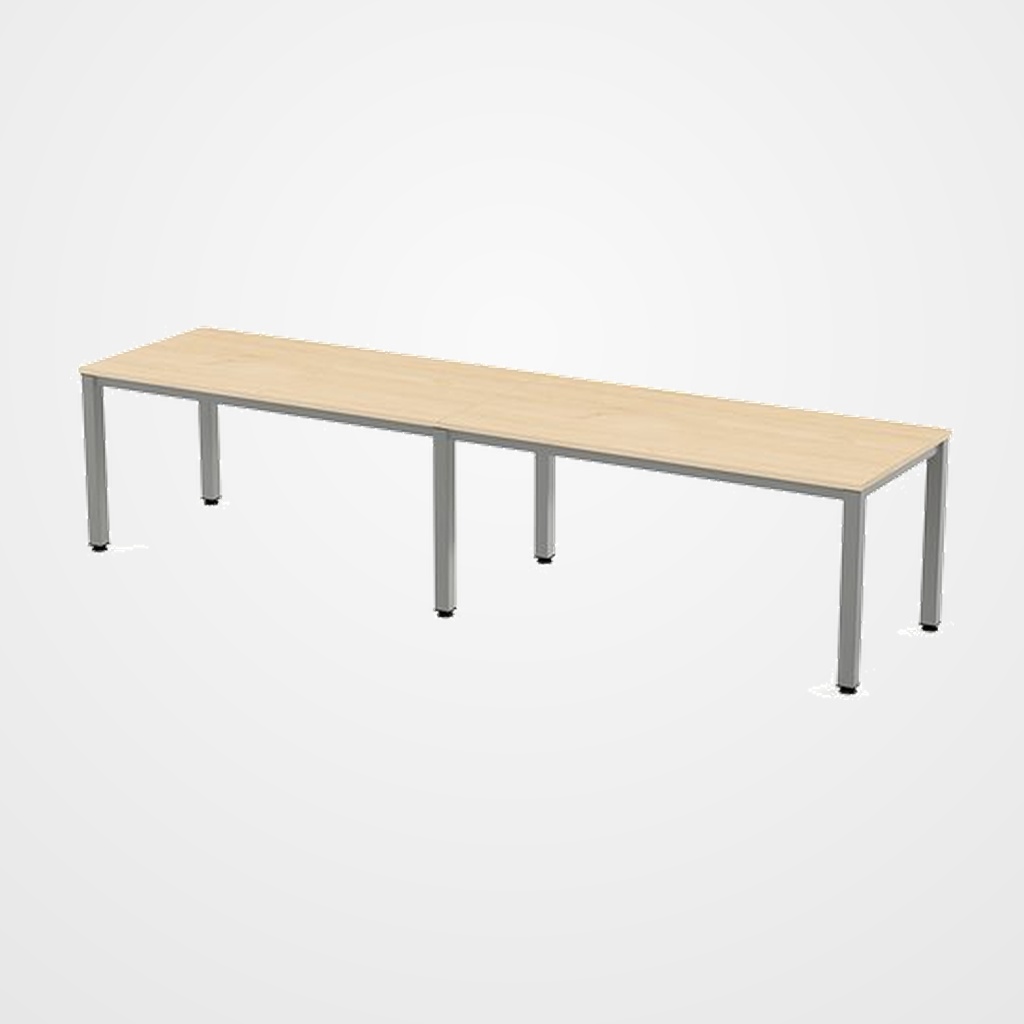 MESA ROCADA EXECUTIVE 360x80 ESTRUCTURA ALUMINIO TABLERO MELAMINA HAYA