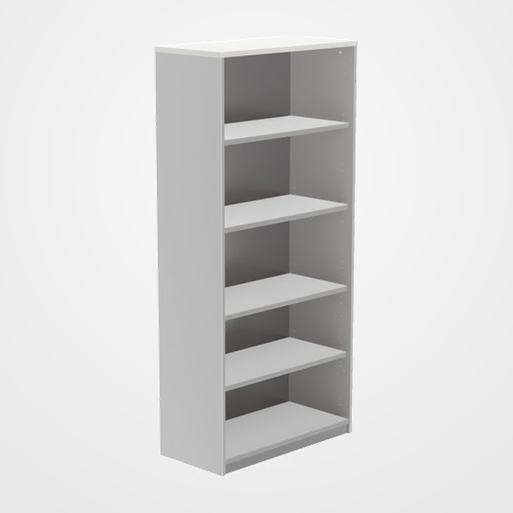 ARMARIO ROCADA ABIERTO 195x90x45 ESTRUCTURA GRIS Y TAPA BLANCO