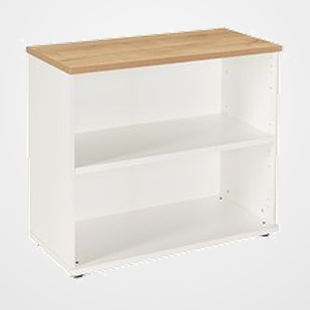 ARMARIO ROCADA ABIERTO 78x90x45 ESTRUCTURA BLANCO Y TAPA ROBLE