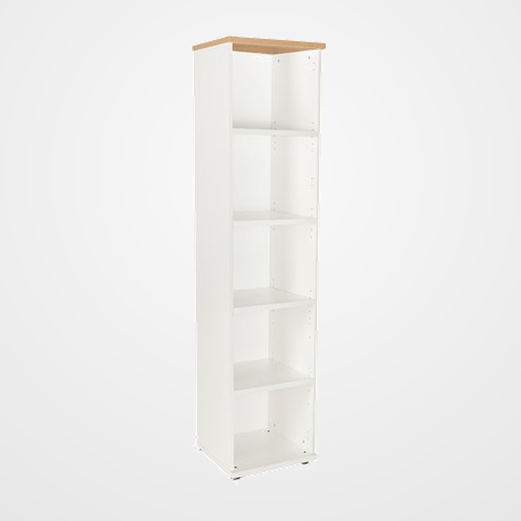 ARMARIO ROCADA COLUMNA 195x45x45 ESTRUCTURA BLANCO Y TAPA ROBLE